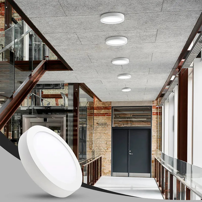 Round Surface Mounted Panel Light White